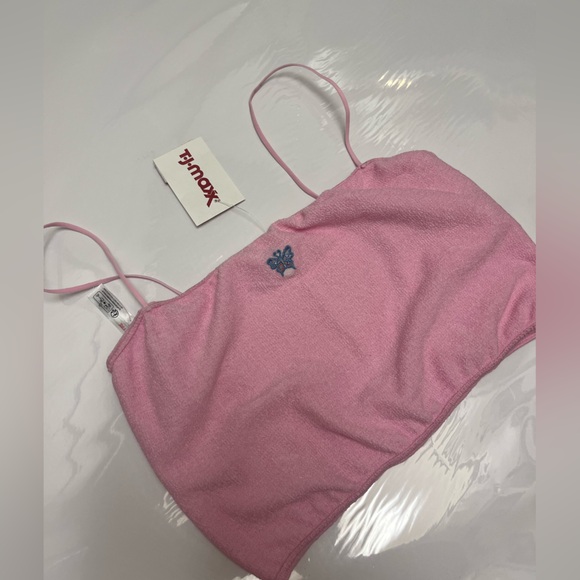 NWT ⚜️💖⚜️ Out From Under Riley Seamless Low-Back Cropped Top - Picture 7 of 16